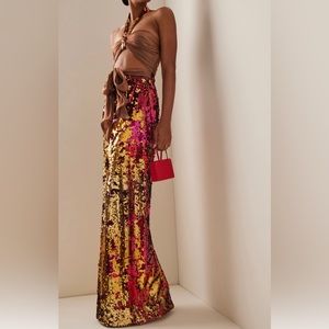 Halpern sequin Gown